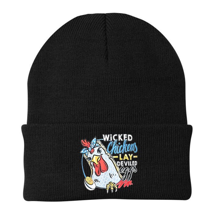 Wicked Chickens Lay Deviled Eggs Funny Chicken Lovers Beanie