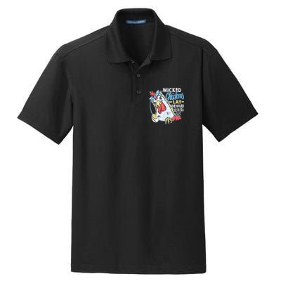 Wicked Chickens Lay Deviled Eggs Funny Chicken Lovers Dry Zone Grid Polo