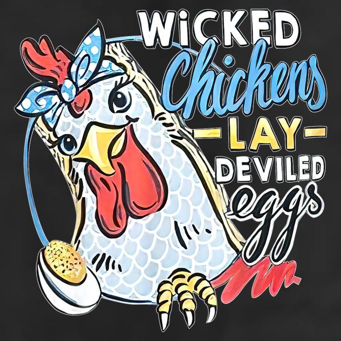 Wicked Chickens Lay Deviled Eggs Funny Chicken Lovers 25L Jumbo Tote