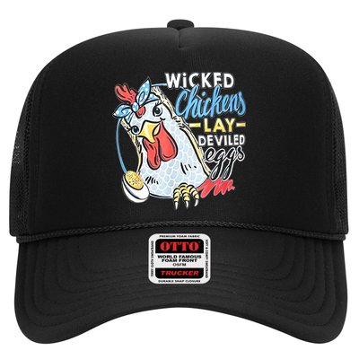 Wicked Chickens Lay Deviled Eggs Funny Chicken Lovers Trucker Hat