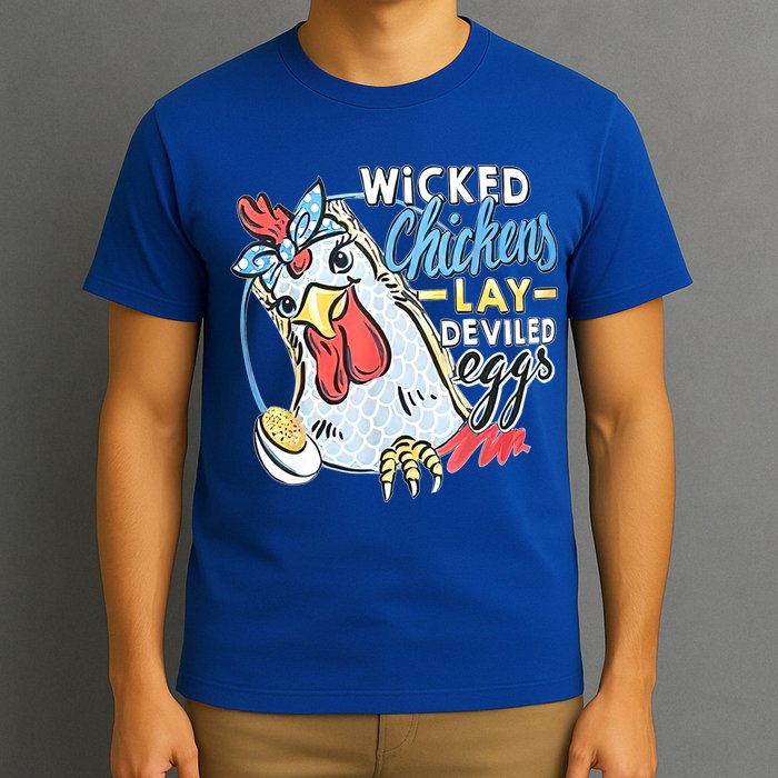 Wicked Chickens Lay Deviled Eggs Funny Chicken Lovers T-Shirt