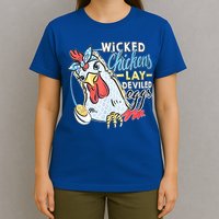Wicked Chickens Lay Deviled Eggs Funny Chicken Lovers T-Shirt