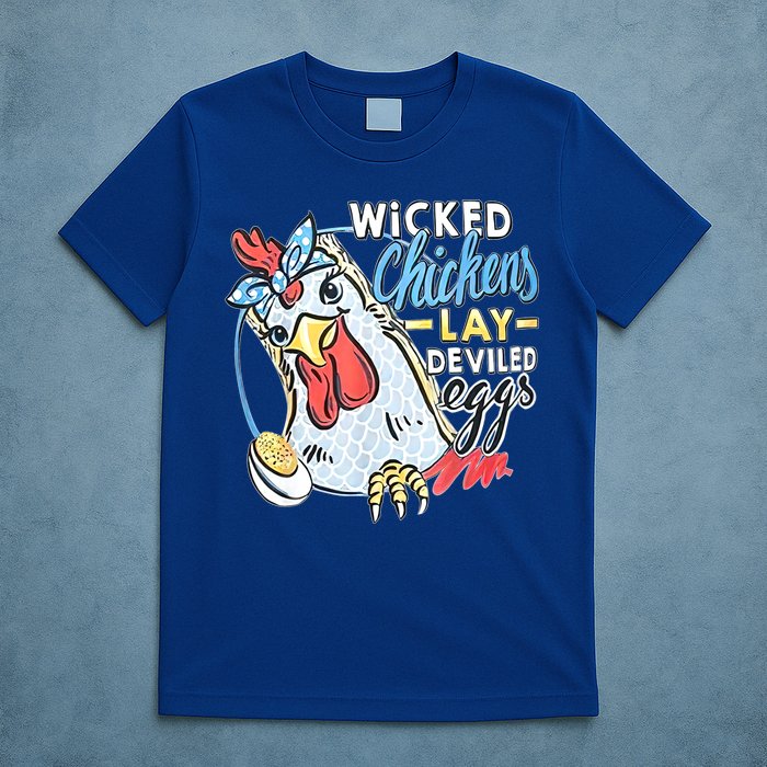 Wicked Chickens Lay Deviled Eggs Funny Chicken Lovers T-Shirt