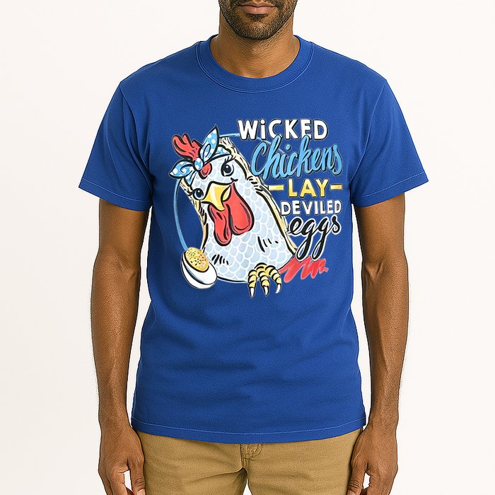 Wicked Chickens Lay Deviled Eggs Funny Chicken Lovers Tall T-Shirt