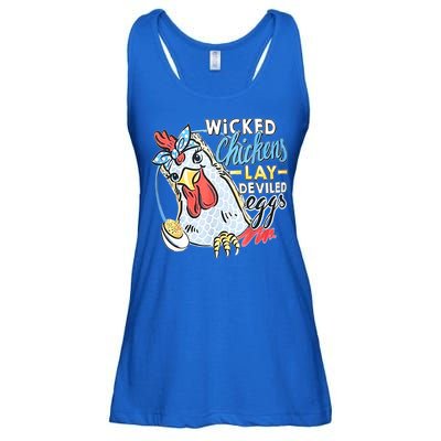 Wicked Chickens Lay Deviled Eggs Funny Chicken Lovers Ladies Essential Flowy Tank