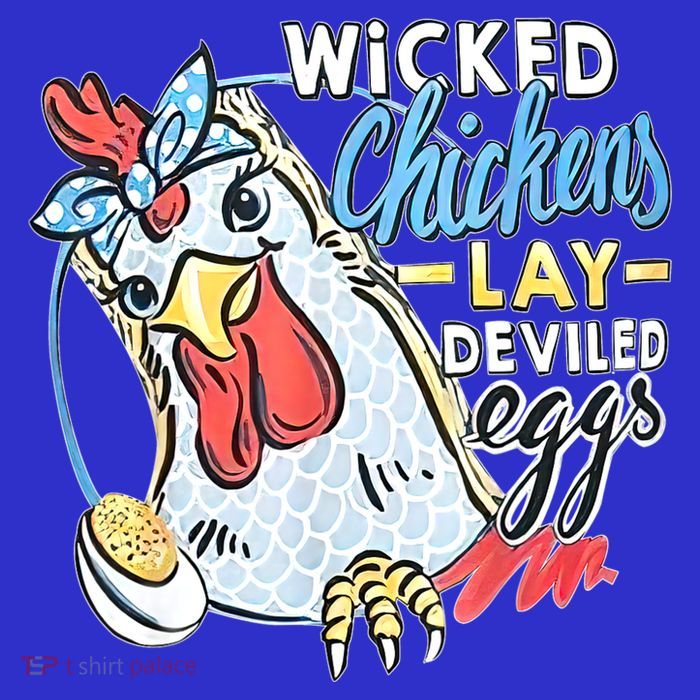 Wicked Chickens Lay Deviled Eggs Funny Chicken Lovers Sustainable Knit Beanie