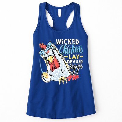 Wicked Chickens Lay Deviled Eggs Funny Chicken Lovers Womens Tank Top