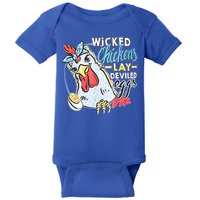 Wicked Chickens Lay Deviled Eggs Funny Chicken Lovers Baby Bodysuit