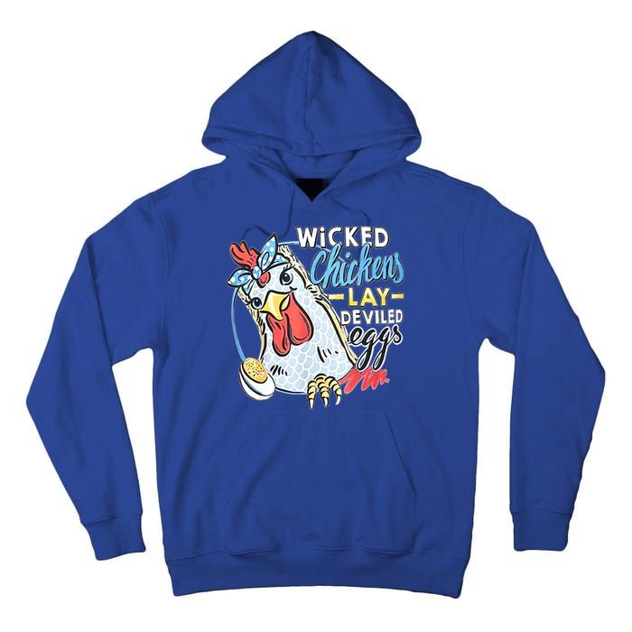 Wicked Chickens Lay Deviled Eggs Funny Chicken Lovers Tall Hoodie