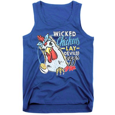 Wicked Chickens Lay Deviled Eggs Funny Chicken Lovers Tank Top