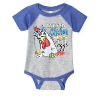 Wicked Chickens Lay Deviled Eggs Funny Chicken Lovers Infant Baby Jersey Bodysuit