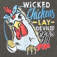 Wicked Chickens Lay Deviled Eggs Funny Chicken Lovers Cotton Canvas Backpack
