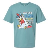 Wicked Chickens Lay Deviled Eggs Funny Chicken Lovers Sueded Cloud Jersey T-Shirt