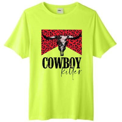 Western Cowgirl Leopard Punchy Cowboy Killers Bull Horn Tall Fusion ChromaSoft Performance T-Shirt