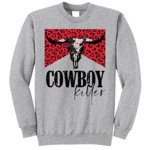 Western Cowgirl Leopard Punchy Cowboy Killers Bull Horn Tall Sweatshirt