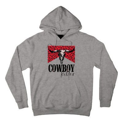 Western Cowgirl Leopard Punchy Cowboy Killers Bull Horn Tall Hoodie