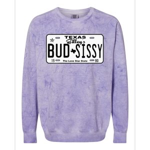 Wo Country Love Gilley's Bud N Sissy Texas Cowboy License Gift  Colorblast Crewneck Sweatshirt