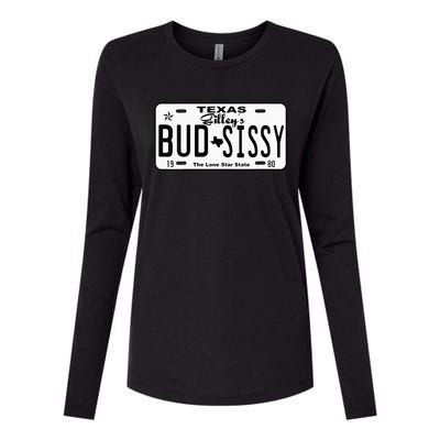 Wo Country Love Gilley's Bud N Sissy Texas Cowboy License Gift  Womens Cotton Relaxed Long Sleeve T-Shirt