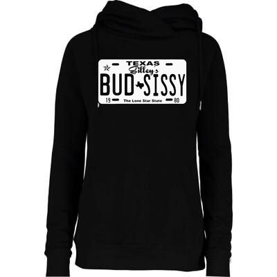 Wo Country Love Gilley's Bud N Sissy Texas Cowboy License Gift  Womens Funnel Neck Pullover Hood