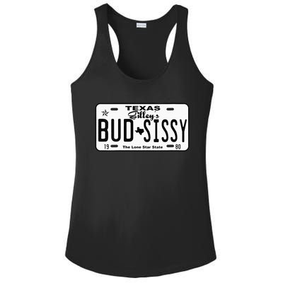 Wo Country Love Gilley's Bud N Sissy Texas Cowboy License Gift  Ladies PosiCharge Competitor Racerback Tank