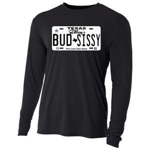 Wo Country Love Gilley's Bud N Sissy Texas Cowboy License Gift  Cooling Performance Long Sleeve Crew