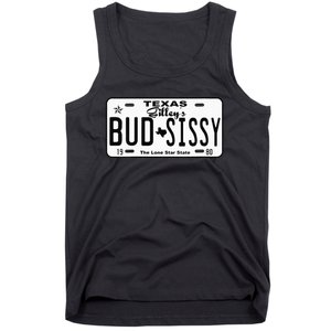 Wo Country Love Gilley's Bud N Sissy Texas Cowboy License Gift  Tank Top