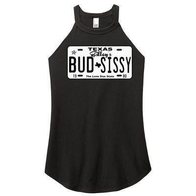 Wo Country Love Gilley's Bud N Sissy Texas Cowboy License Gift  Women's Perfect Tri Rocker Tank