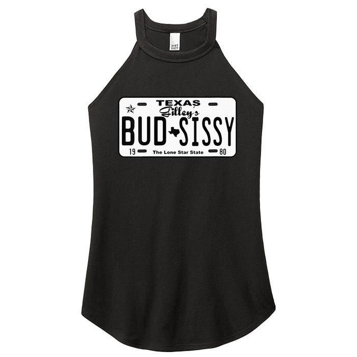 Wo Country Love Gilley's Bud N Sissy Texas Cowboy License Gift  Women's Perfect Tri Rocker Tank