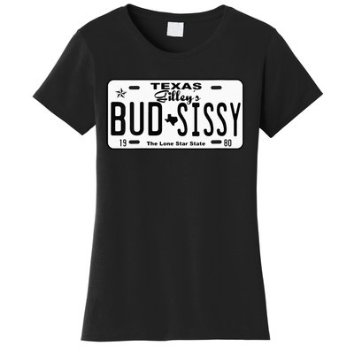 Wo Country Love Gilley's Bud N Sissy Texas Cowboy License Gift  Women's T-Shirt