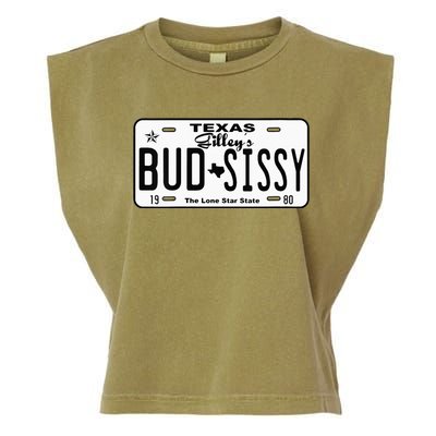 Wo Country Love Gilley's Bud N Sissy Texas Cowboy License Gift  Garment-Dyed Women's Muscle Tee