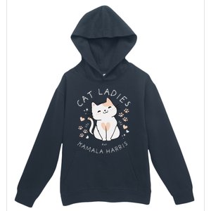 Women Cat Ladies For Kamala Harris Gift Urban Pullover Hoodie