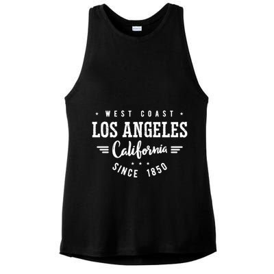 West Coast Los Angeles California Since 1850 Ladies PosiCharge Tri-Blend Wicking Tank