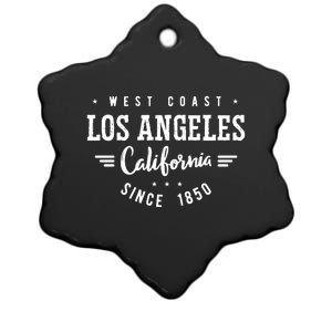 West Coast Los Angeles California Since 1850 Ceramic Star Ornament