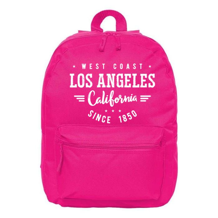 West Coast Los Angeles California Since 1850 16 in Basic Backpack