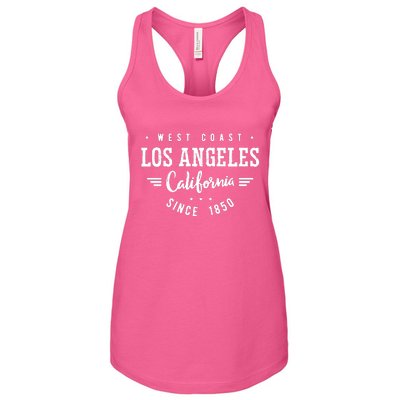 West Coast Los Angeles California Since 1850 Women's Racerback Tank