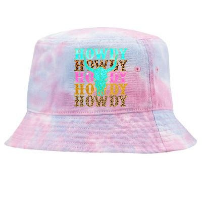 Western Country Leopard Howdy Bull Skull Cowgirl Rodeo Tie-Dyed Bucket Hat