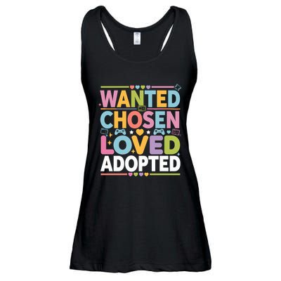 Wanted Chosen Loved Adopted Adoption Ladies Essential Flowy Tank