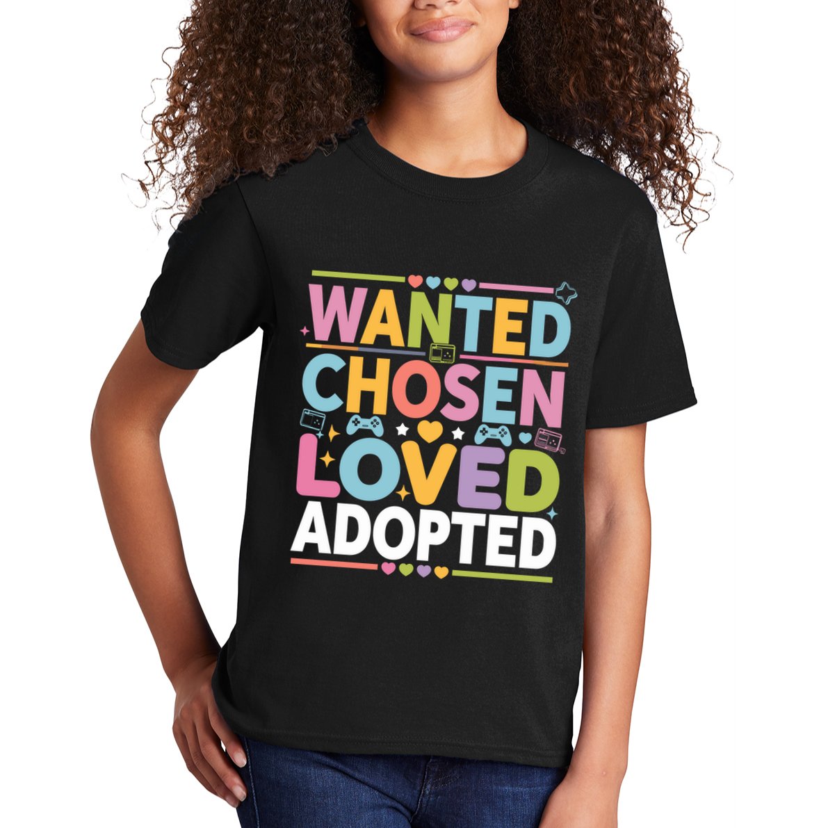 Wanted Chosen Loved Adopted Adoption Kids T-Shirt