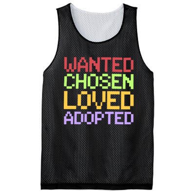 Wanted Chosen Loved Adopted Mesh Reversible Basketball Jersey Tank