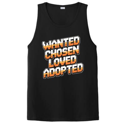 Wanted Chosen Loved Adopted Funny Adoption Day PosiCharge Competitor Tank