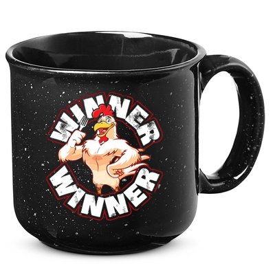 Winner Chicken Lucky Casino Gambling Blackjack Alcohol 15oz Campfire Ceramic Mug