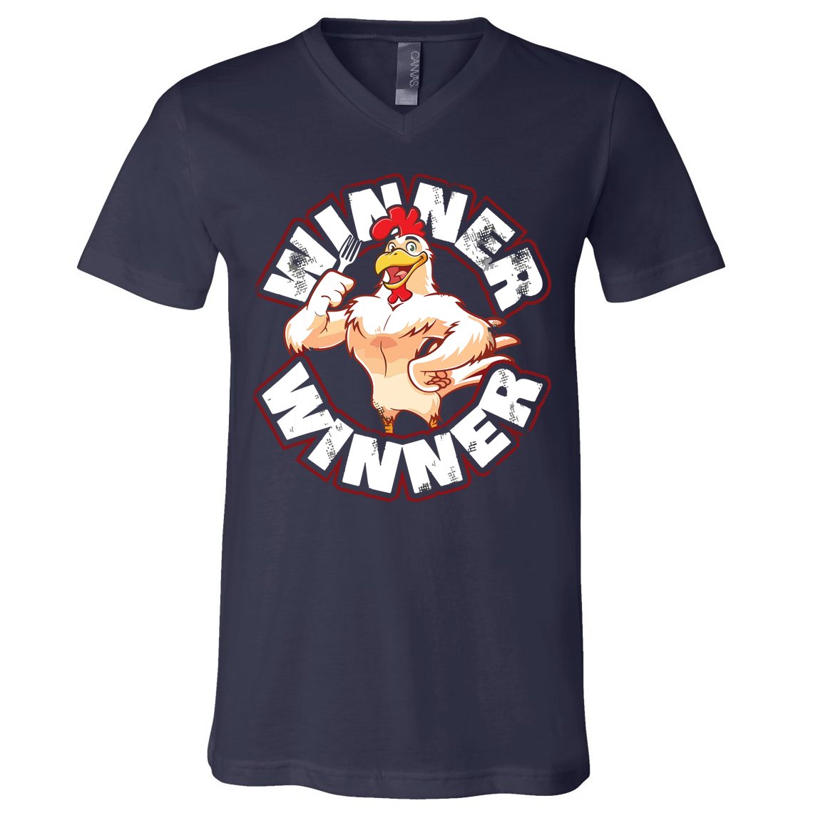 Winner Chicken Lucky Casino Gambling Blackjack Alcohol V-Neck T-Shirt