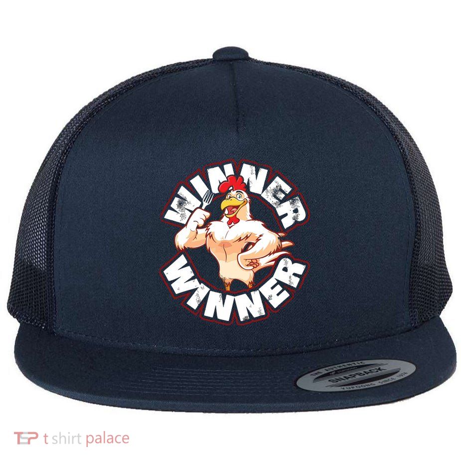 Winner Chicken Lucky Casino Gambling Blackjack Alcohol Flatbill Hat