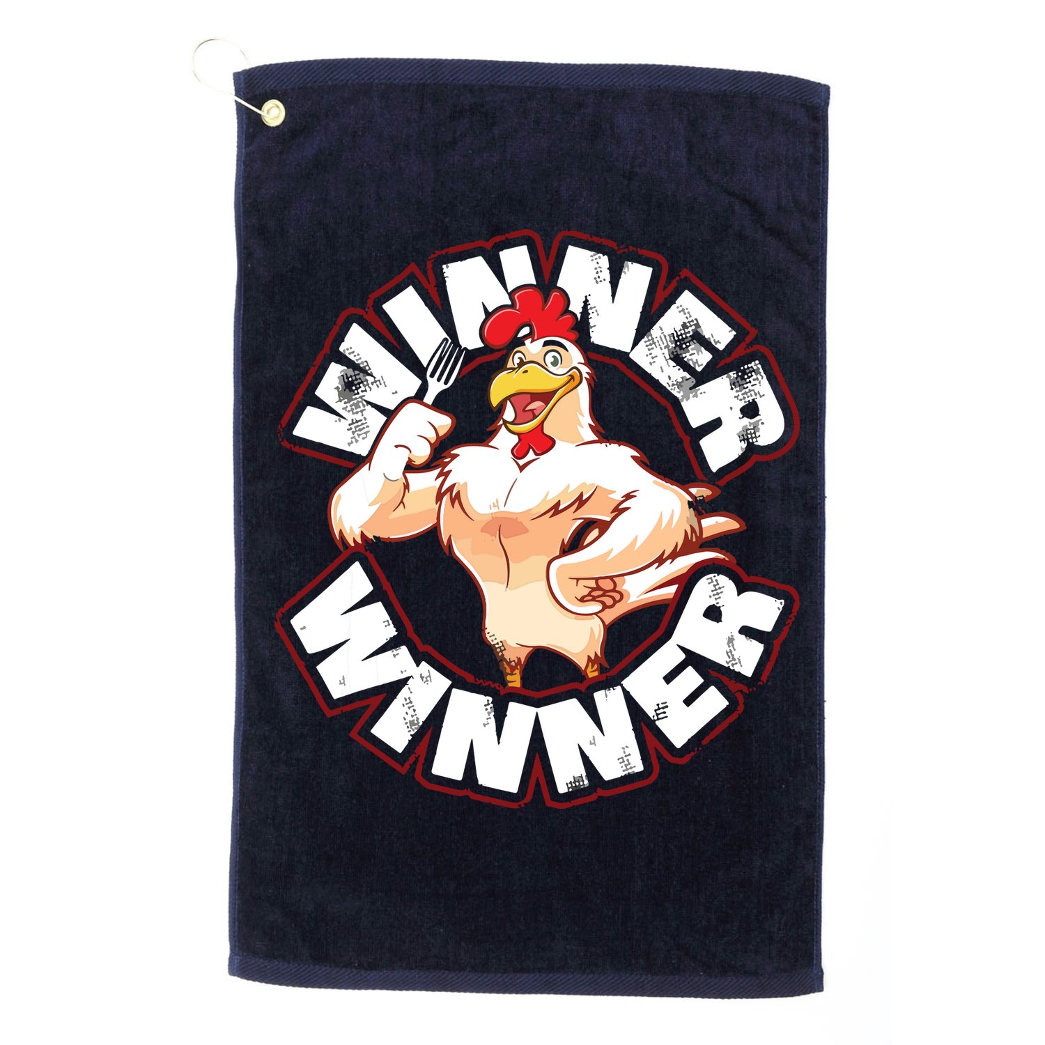 Winner Chicken Lucky Casino Gambling Blackjack Alcohol Golf Towel