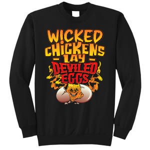 Wicked Chickens Lay Deviled Eggs Funny Chicken Lovers Sweatshirt