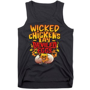 Wicked Chickens Lay Deviled Eggs Funny Chicken Lovers Tank Top