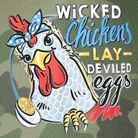 Wicked Chickens Lay Deviled Eggs Funny Chicken Lovers Legacy Tie Dye Trucker Hat