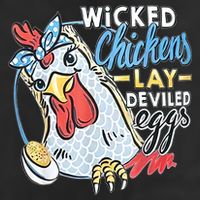 Wicked Chickens Lay Deviled Eggs Funny Chicken Lovers Cool Comfort Performance Bucket Hat