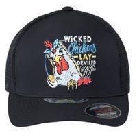 Wicked Chickens Lay Deviled Eggs Funny Chicken Lovers Flexfit Unipanel Trucker Cap
