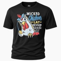 Wicked Chickens Lay Deviled Eggs Funny Chicken Lovers Performance Shirt